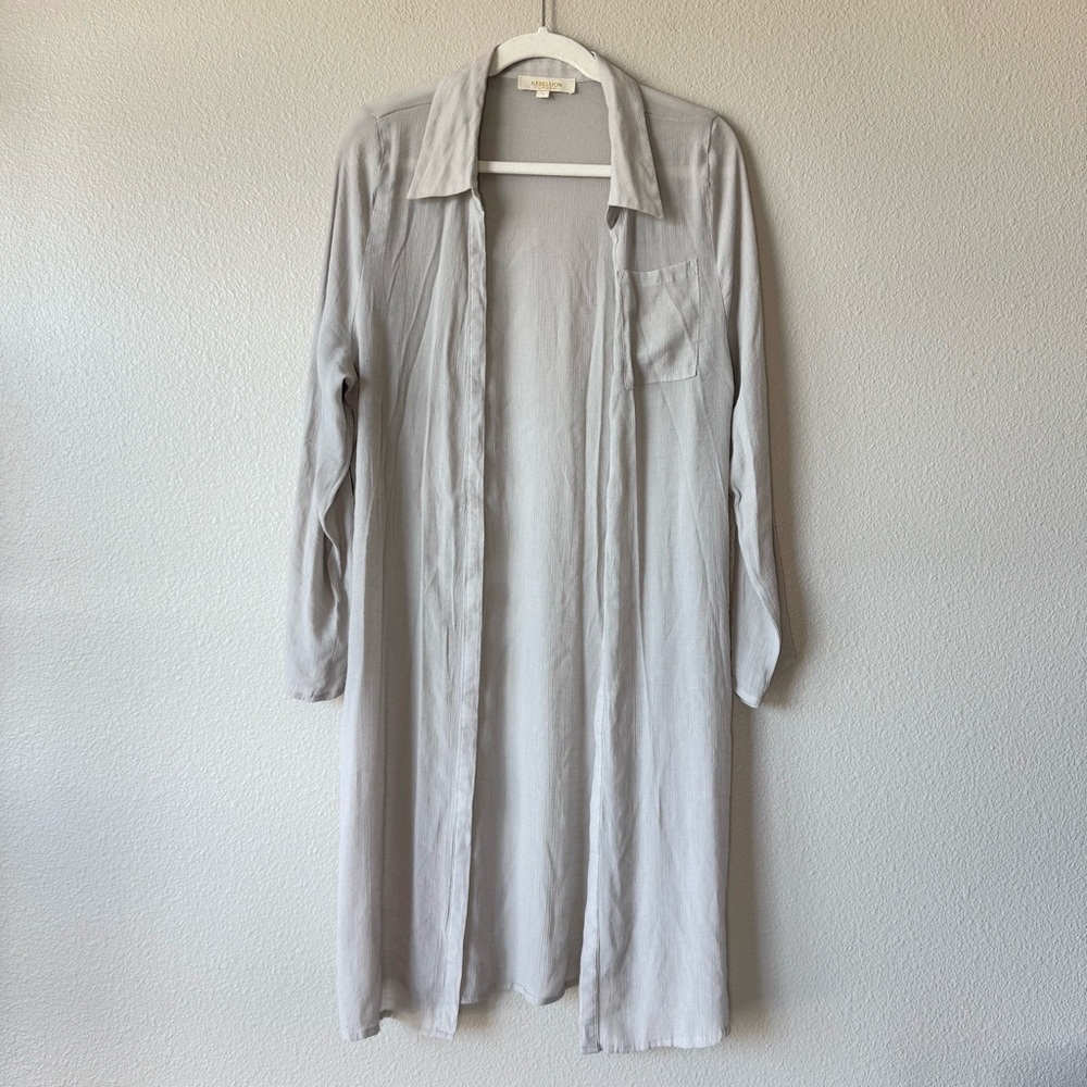 Rebellion Mid Length Open Front Cardigan Duster